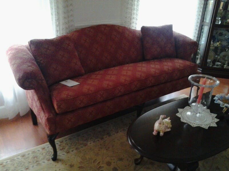 Friendship Upholstery Camelback Sofa Wendy Saylor